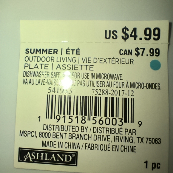 Eight New Ashland Summer Plates "Cocktail Time!" - Picture 6 of 6